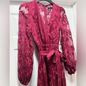 Lulus burgundy lace dress
